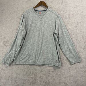 NWOT Rugged Elements Mens XL Gray Long Sleeve Crewneck Shirt Polyester/Spandex